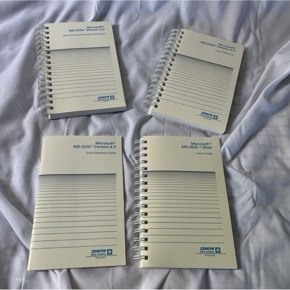 Lot 4 vtg MICROSOFT Windows MS-DOS Version 4.0 User Guides Heath Zenith